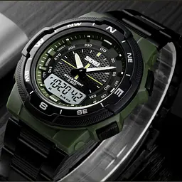 Чоловічий наручний годинник 1370AG Army Green Skmei acs0030790 - мініатюра 3
