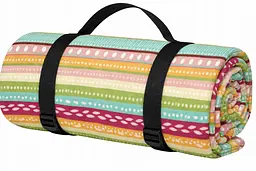 Плед складний утеплений для пікніка Bolan Home&Design Boho 130x170 см пляжний килимок фліс