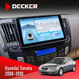 Штатна магнітола Hyundai Sonata 2008-2010 Climate Decker D9-010 6x128, DSP, 4G, 2K Decker (НФ-00004692)