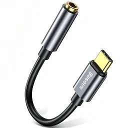 Перехідник Baseus L54 Type-C to 3.5mm (CATL54) Сірий - мініатюра 2