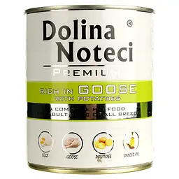 Вологий корм для собак Dolina Noteci Premium з гусаком та картоплею 800 г - мініатюра 2