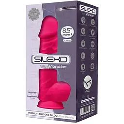 Фалоімітатор з вібрацією SilexD Norman Vibro Pink (MODEL 1 Size 8,5in) - мініатюра 3