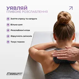 Масажний м'ячик EasyFit Goober з шипами чорний - мініатюра 2