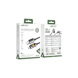 Дата кабель USB 2.0 AM to USB-C 1.2m 60W black Acefast (6974316284673) - мініатюра 4