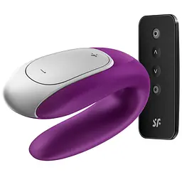 Смарт-вібратор для пар Satisfyer Double Fun з пультом ДУ - мініатюра 1