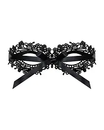 Мереживна маска Obsessive A710 mask, єдиний розмір, чорна - мініатюра 3