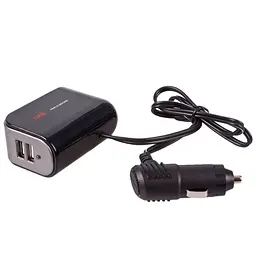 Автомобільний розгалужувач прикурювача VOIN 2 виходу 2 USB 2100mA 12/24V (SC-2069) - мініатюра 5