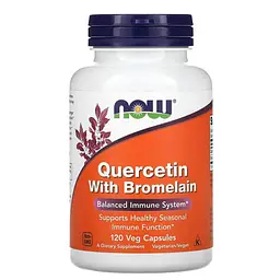 Кверцетин Quercetin with Bromelain 120 капсул NOW vit0005760