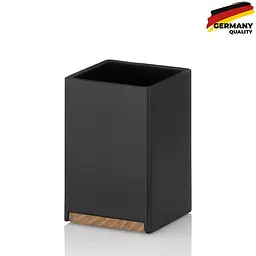 Стакан для зубних щіток KELA Cube чорний 7х7х11 см (23687)