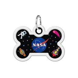 Адресник для собак і котів Waudog Smart ID з QR паспортом, NASA, L, 40х28 мм - мініатюра 2
