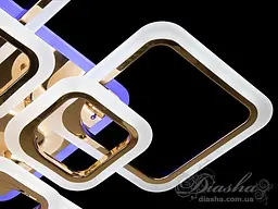 Люстра стельова LED Diasha A8060/4+4G, 145W, 3200K-6000K, золото, сучасний стиль для дому