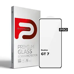 Захисне скло на Realme GT 7 5G з олеофобним покриттям, Pro, повне проклеювання, антистатичний і пиловідштовхуючий шар, 9H, самоклеючеся, 2.5D, на весь екран, антистатичний клей, ArmorStandart (ARM83931)