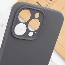 Чохол Epik Silicone Case Full Camera Protective (AA) NO LOGO для Apple iPhone 13 Pro Max (6.7) Сірий / Dark Gray - мініатюра 6