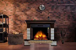 Камінокомплект ArtiFlame STONE MONTEBELLO AF28S МАХАГОН КОРИЧНЕВИЙ АНТИК - мініатюра 2