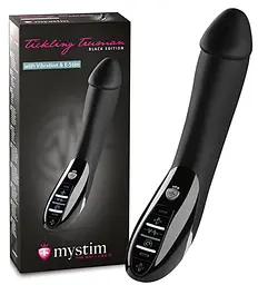 Вібратор із електростимуляцією Mystim Tickling Truman eStim Black Mystim SO3472 90401 - мініатюра 1