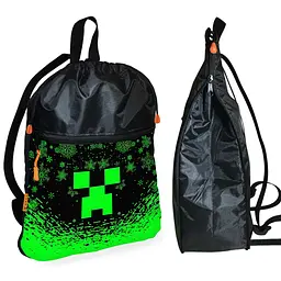 Шкільний рюкзак дитячий Minecraft + Сумка для взуття спортивної форми рюкзак-мішок для хлопчика (01725) - мініатюра 2
