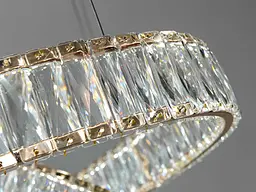 Люстра стельова LED Diasha 536/800G, 180W, золото, кришталева, для коридору, вітальні, кухні, офісу - мініатюра 6