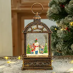 Нічник новорічний музичний "Сніговик та ялинка" - мініатюра 5