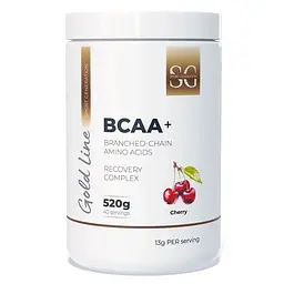 Лейцин, ізолейцин, валін Sport Generation Gold Premium BCAA+, 520 грам для підвищення енергії та витривалості - Вишня