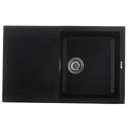Кухонна мийка Zerix ZS-7950S-14 black металік ZX4586, Чорний матовий