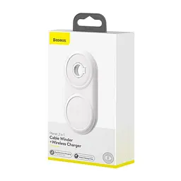 Бездротовий зарядний пристрій Baseus Planet 2in1 cable White WXPL-B02 - мініатюра 2