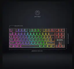 Клавіатура ігрова механічна GamePro MK-80B USB Blue switch (Clicky) RGB Black - мініатюра 6