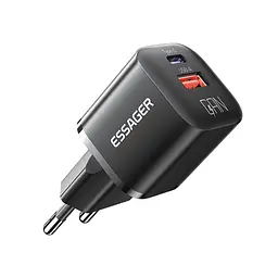 Мережевий зарядний пристрій Essager Camber 20W USB A + Type C Black (ECTAC-HMB01-P)
