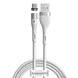 Кабель Baseus Zinc Fabric Magnetic Cable USB to MicroUSB 2.4A 1m CAMXC-K02 White