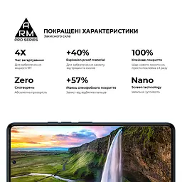 Захисне скло на TECNO Camon 20 4G з олеофобним покриттям, Pro, повне проклеювання, антистатичний і пиловідштовхуючий шар, 9H, самоклеючеся, 2.5D, на весь екран, антистатичний клей, ArmorStandart (ARM69119) - мініатюра 5