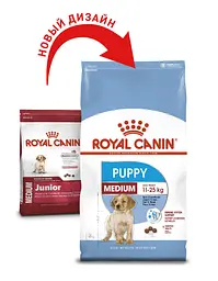 Сухий корм Royal Canin Medium Puppy для цуценят середніх порід, з м'ясом птиці і кукурудзою, 15 кг - мініатюра 2