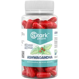 Адаптоген на основі ашвагандхи Stark Pharm Ashwagandha 500 мг 60 капсул (2022-10-0514) - мініатюра 2