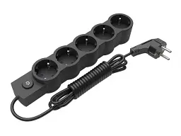Мережевий фільтр-подовжувач Electrum 5м Black (C-ES-1549)