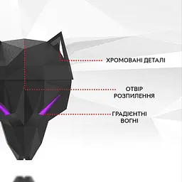 Портативний зволожувач повітря та аромадифузор Kinscoter Guardian Wolf SH-L162 650 мл, чорний - мініатюра 12
