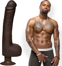 Вібратор Doc Johnson Signature Cocks Vibrating Safaree Samuels Anaconda 12 30.4 см коричневий - мініатюра 3
