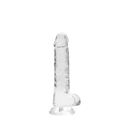 Фалоімітатор RealRock Realistic With Balls 7", 19 см (прозорий) - мініатюра 3