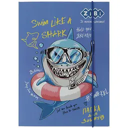 Папка для зошитів ZiBi Kids Line Shark на гумці (ZB.14961)