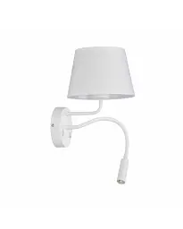 Бра, настінний світильник Tk Lighting 10080 Maja E27+G9 2x60+6W IP20 Wh - мініатюра 3
