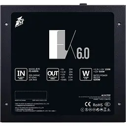 Блок живлення 1stPlayer PS-600FK (FK-600-BK-EU) [140545] - мініатюра 6