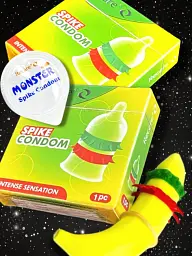 Презерватив Recare Spike Green із шипами 1 шт. (ROZ6501053565) - мініатюра 3
