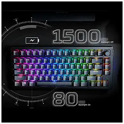 Клавіатура HyperX Alloy Rise 75 PBT HX Red Wireless UA Black (91Y91AA) - мініатюра 6