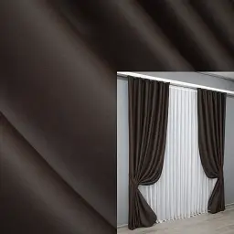 Комплект штор VR-Textil Midnight блекаут 2 шт 150x290 см венге (1678ш)