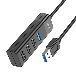 Hub-адаптер Hoco Usb Easy mix 4-in-1 converter HB25 Usb3.0+3xUsb2.0 - мініатюра 2