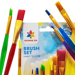 Набір пензлів GAMMA`UA синтетичні 6 шт 8060601 (4820219218999) - мініатюра 4