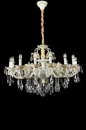 Люстра свічка LED Splendid Ray L05241/16+2P, 18 ламп, E14, біла/золота/коричнева, сучасний стиль для дому