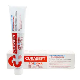 Зубная паста гель CURASEPT RELIEF PRO ADS 0,2% СНХ,+ хлорбутанол, успокаивающее действие, 75 мл