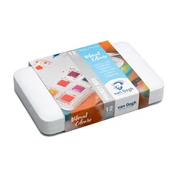 Набір акварельних фарб Van Gogh Pocket Box Vibrant Colours 12 кювет Royal Talens (8712079422820) - мініатюра 2