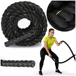 Канат тренувальний Actiget Battle Rope 9 м для кросфіту ACT0015 Black - мініатюра 7