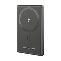 Повербанк 5000mAh Choetech B738 Black QC3.0 PD3.0 бездротова магнітна зарядка (43-00161)