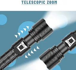 Ручний ліхтар BL-717B-P99 zoom + Type-C + Power bank + 26650 (3хААА) 5 режимів - мініатюра 9