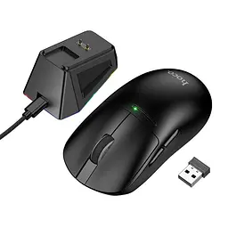 Миша HOCO RGB wireless mouse dock charging 3-mode DI89 |2.4G/BT/Type-C|